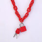 FishSheep Rock Punk Acrylic Chain Lock Pendant Necklace For Women Men Chic Neon Chunky Long Chain Necklace 2020 Fashion Jewelry