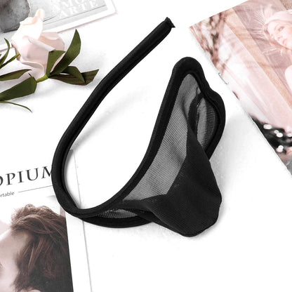 C String Sexy Men's Transparent Open Net C-string Sheer Mesh Thong Mini Jockstrap Gay Underwear Pocket Penis Short Underwear