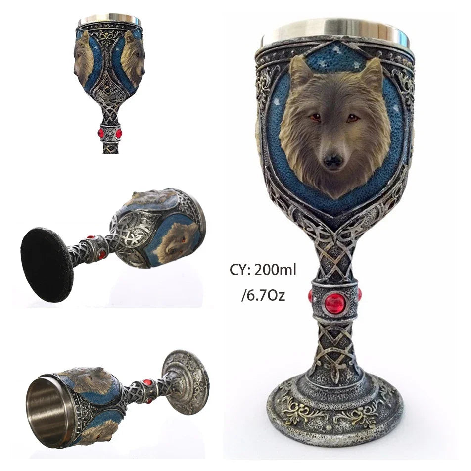 Coolest Gothic Resin Stainless Steel Dragon Goblet