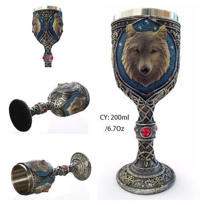 Coolest Gothic Resin Stainless Steel Dragon Goblet