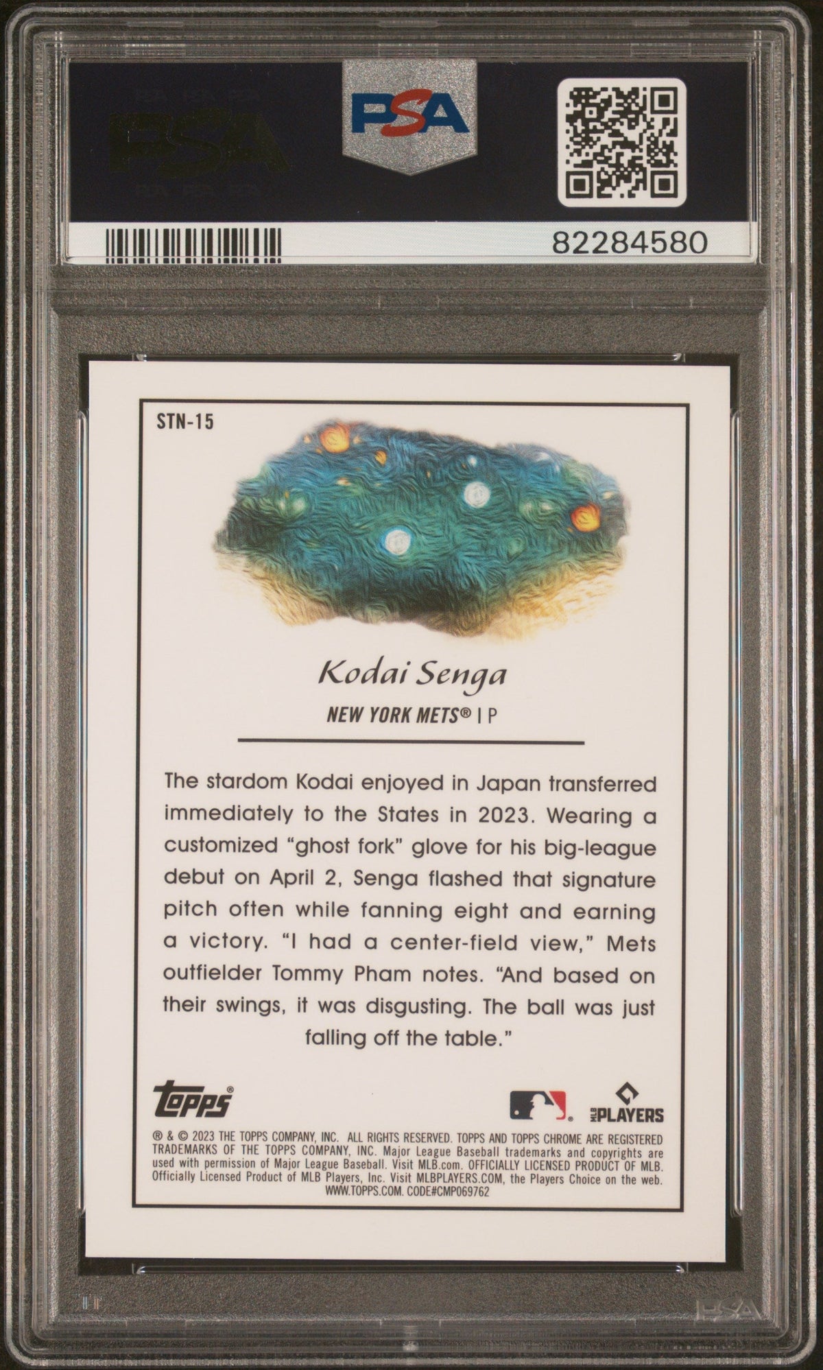 Graded 2023 Topps Cosmic Chrome Kodai Senga #15 Stars in the Night Rookie RC Baseball Card PSA 10 Gem Mint