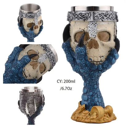 Coolest Gothic Resin Stainless Steel Dragon Goblet