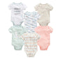 Kavkas Baby Girls Bodysuits 6/3 pcs/lot Summer Cotton Baby Clothes Short Sleeve Newborn body bebe 0-3 months Infant Clothing