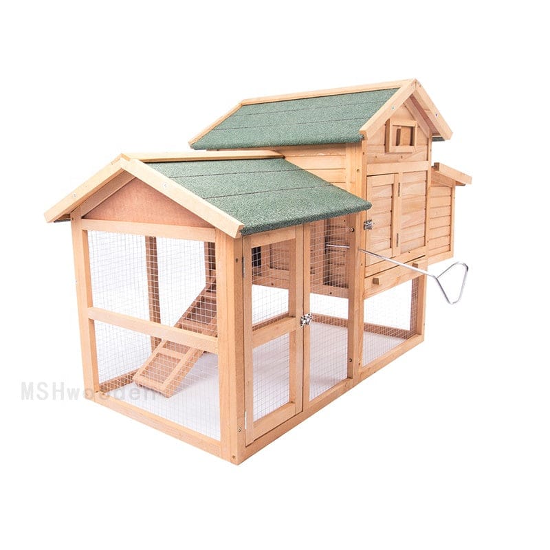 Large Wooden Hen House Rabbit Hutch Chicken Coop