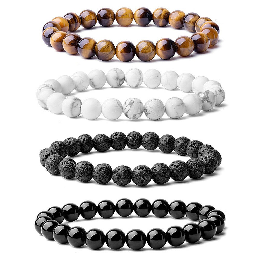 Beaded Bracelet 8mm Natural Stone Beads
