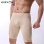 Ice Silk Fitness Long Men Boxer Underwear Quick-dry Men Underwear Boxer Shorts Long Leg Trunks Underpants Sexy Pouch Panties
