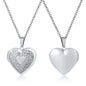 Delicate Floral Oval Heart Locket Pendant Necklaces for Women,Stainless Steel Photo Frame Promise Love Keepsake Gift