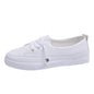 Size35-40 Low Platform Sneakers Women Shoes Female Pu Leather Walking Sneakers Loafers White Flat Slip On Vulcanize Casual Shoes