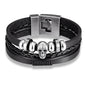 YIZIZAI Fashion Bracelete Genuine Leather Multilayer Anchor Bracelet Men Vintage Punk Rock Women Alloy Beads Nautical Jewelry