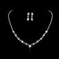 Fashion Crystal Bride Jewelry Set Rhinestone Silver-plated Wedding Dress Banquet Necklace Earring Set Ladies Gift