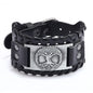 Totem Design Wide Leather Pirate Compass Bracelet Men's Bracelet Celtic Viking Jewelry Compass Bracelet Accessories Party Gifts