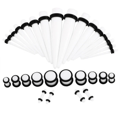 36pcs/lot Acrylic Ear Gauge Taper and Plug Stretching Kits Mixed Color