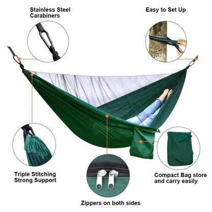Camping Hammock Mosquito Net and Hammock Canopy Portable Nylon Hammock
