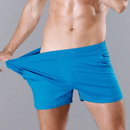 Mens Summer Loose Shorts Fashion Comfortable Cotton Boxers Shorts Men Breathable Home Short Sweatpants Casual Shorts