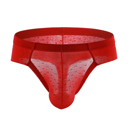 Sexy Men Briefs Ice Silk Underwear Men Low Waist Underpants Cool Breathable Briefs for Man