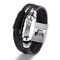 YIZIZAI Fashion Bracelete Genuine Leather Multilayer Anchor Bracelet Men Vintage Punk Rock Women Alloy Beads Nautical Jewelry
