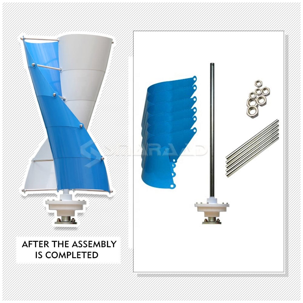 Wind Generator Low Wind Area 2000w 12v 24v Vertical Turbine