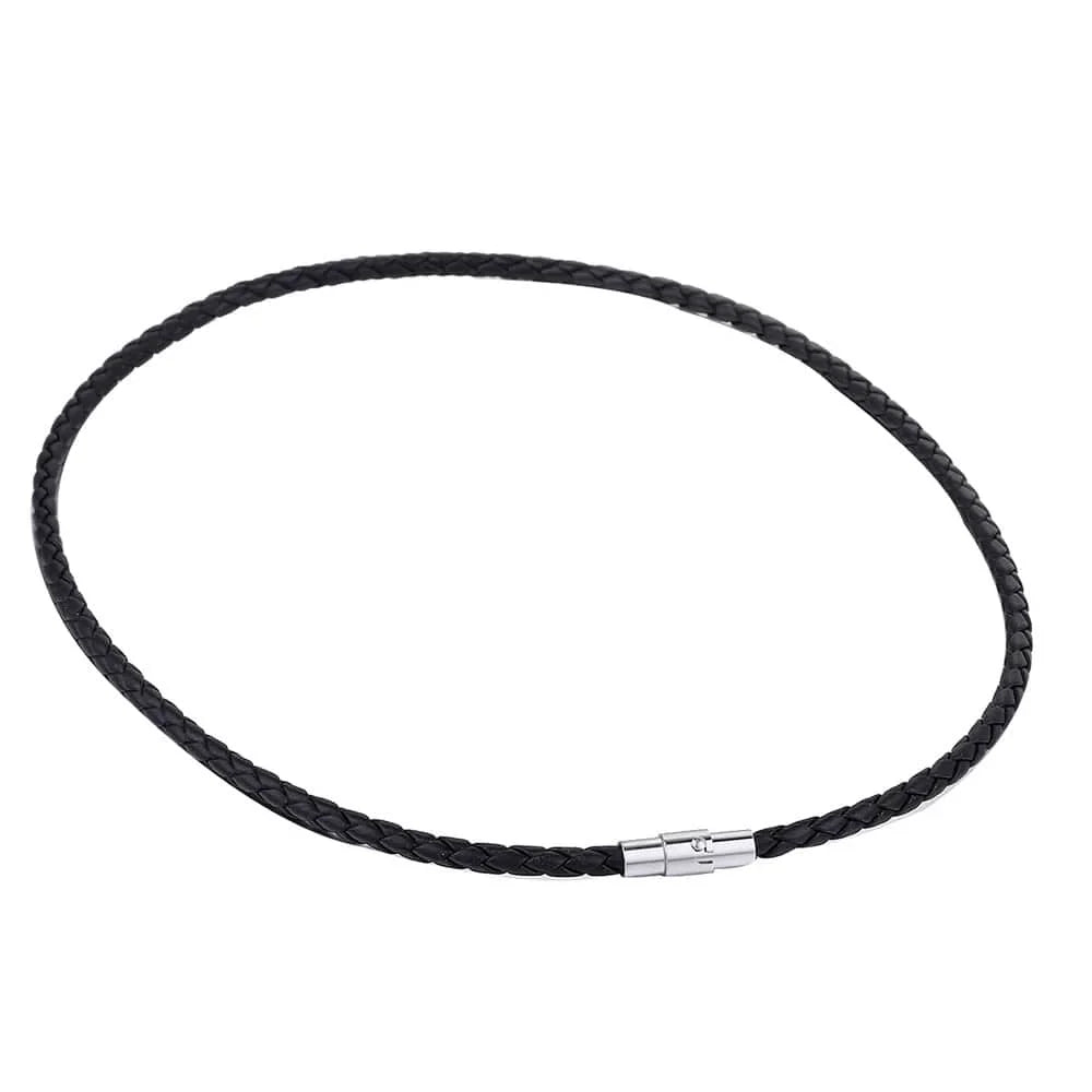 Leather Necklace Choker for Men Women Black Brown Rope Choker Necklaces Wholesale Dropshipping Jewelry  4/6/8mm DUNM09A