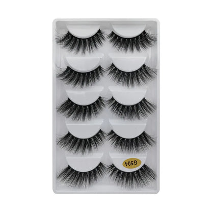SHIDISHANGPIN 3/5/16 Pairs Natural Long False Eyelashes Dramatic Fluffy 3D Mink Lashes Wispy Wholesale Eye Lashes Thick Cils