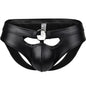 CLEVER-MENMODE Faux Leather Mens Briefs Erotic Underwear