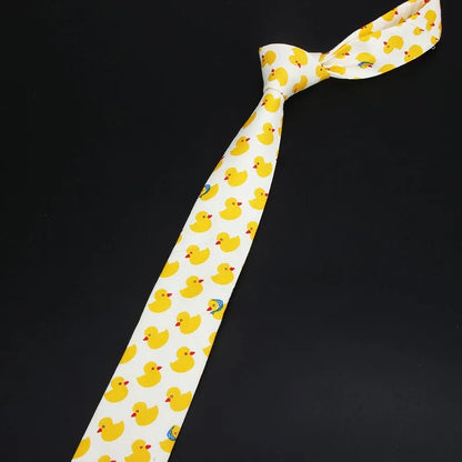 Cotton Men's Colourful Tie Duck Dog Fruit Flower Ties Narrow Kids Children Necktie Slim Skinny Cravate Narrow Thick Neckties