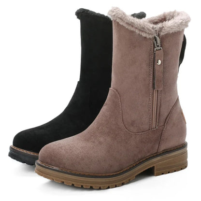 Women's Winter Fur-Lined Mid Calf Boots