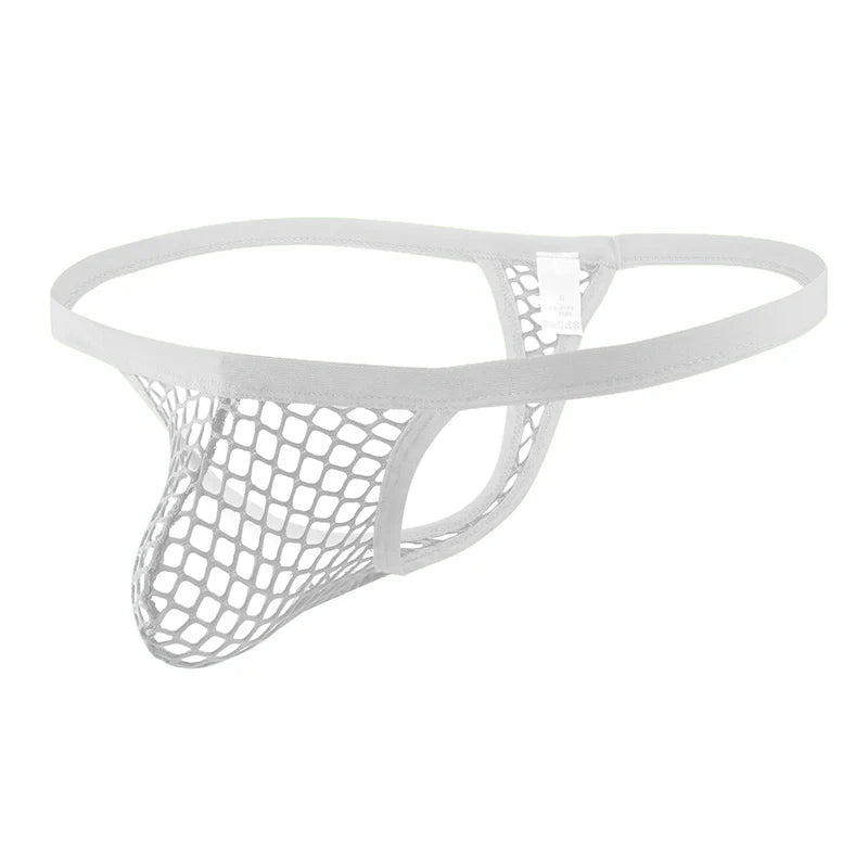 Sexy Underwear Hot Man Transparent Mesh Thong Men Panties G String T-back Jockstrap Erotic Costume Man Cock Pouch