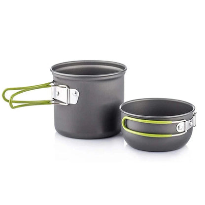 Camping Cookware Kit with Stove Outdoor Cooking Set Outdoor Pot Travel