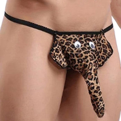 Men's Elephant Thong Underwear Cartoon Trunk T Panties Fashion G String Gag Gift