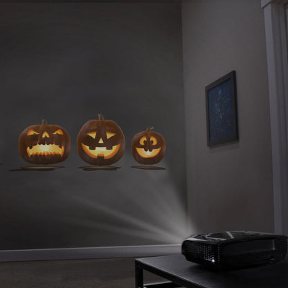 AtmosFX Halloween Digital Decoration USB - Halloween Hollusion + 5.5 ft x 9 ft Projection Screen