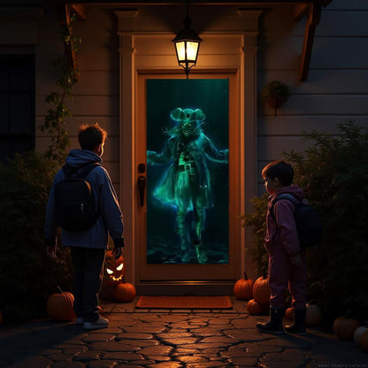 AtmosFX Halloween Digital Decoration USB - Halloween Hollusion + 5.5 ft x 9 ft Projection Screen