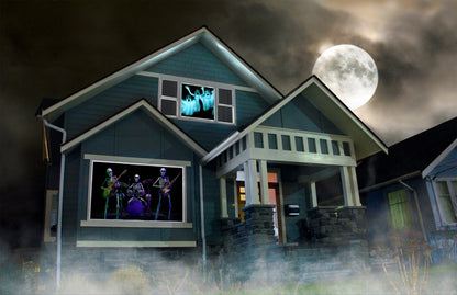 AtmosFX Halloween Digital Decoration USB - Halloween Hollusion + 5.5 ft x 9 ft Projection Screen