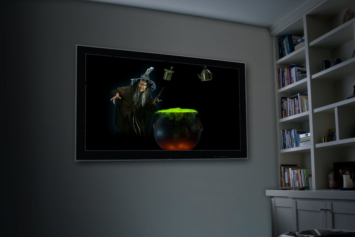 AtmosFX Halloween Digital Decoration USB - Halloween Hollusion + 5.5 ft x 9 ft Projection Screen