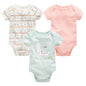 Kavkas Baby Girls Bodysuits 6/3 pcs/lot Summer Cotton Baby Clothes Short Sleeve Newborn body bebe 0-3 months Infant Clothing