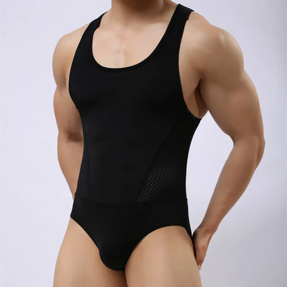 Brave Person Bodysuits Men High Elasticity One-piece Shapers Men's Leotard Slim Corrective Body Building Men Singlet Underwear