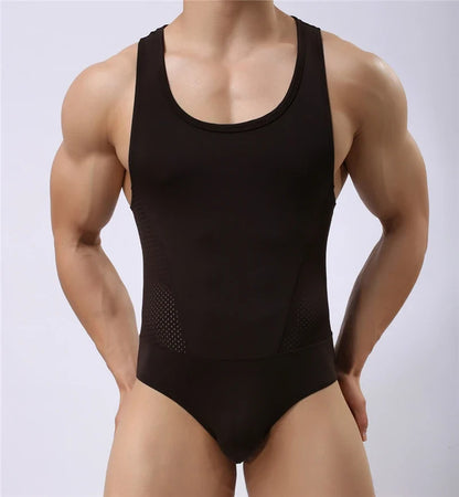 Brave Person Bodysuits Men High Elasticity One-piece Shapers Men's Leotard Slim Corrective Body Building Men Singlet Underwear