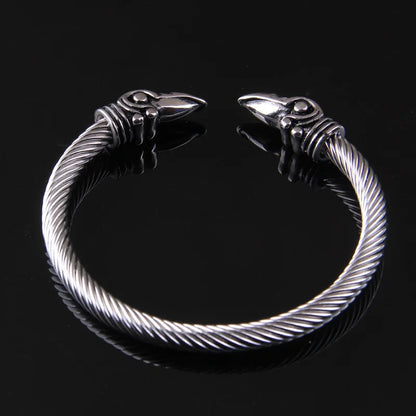 stainless steel raven Bracelet Indian Jewelry Fashion Accessories Viking Bracelet Men Wristband Cuff Bracelets For Women Bangles