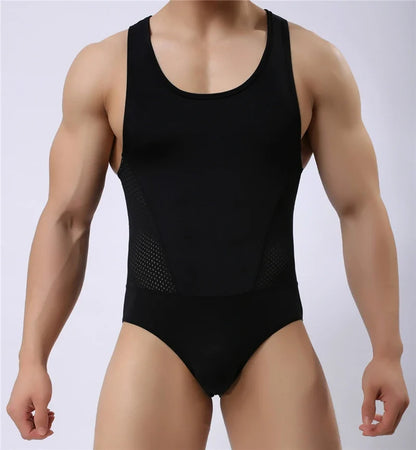 Brave Person Bodysuits Men High Elasticity One-piece Shapers Men's Leotard Slim Corrective Body Building Men Singlet Underwear