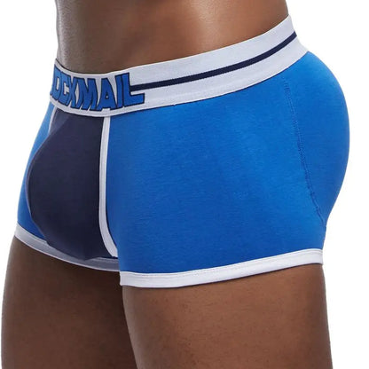 JOCKMAIL Brand sexy men underwear bulge enhancing men Boxer include Penis pad and hips buttocks double Removable push up cup