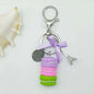 Women Cake Key Chain Fashion Cute French pastries Keychain Bag Charm Car Key Ring Wedding Party gift Jewelry 17278