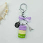 Women Cake Key Chain Fashion Cute French pastries Keychain Bag Charm Car Key Ring Wedding Party gift Jewelry 17278