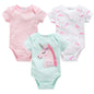 Kavkas Baby Girls Bodysuits 6/3 pcs/lot Summer Cotton Baby Clothes Short Sleeve Newborn body bebe 0-3 months Infant Clothing