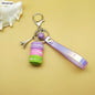 Women Cake Key Chain Fashion Cute French pastries Keychain Bag Charm Car Key Ring Wedding Party gift Jewelry 17278