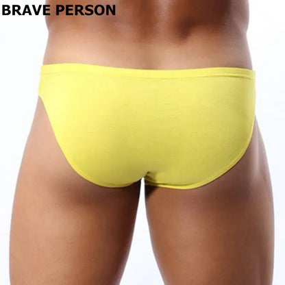 BRAVE PERSON Mens Sexy Modal Underwear Briefs Men Low Rise U convex Pouch Brief Underwear Men Stretch Breathable Briefs