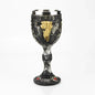 Gothic Wine Goblet Contain Dragon Claw Viking Skeleton Retro Stainless Steel Resin