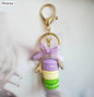 Women Cake Key Chain Fashion Cute French pastries Keychain Bag Charm Car Key Ring Wedding Party gift Jewelry 17278