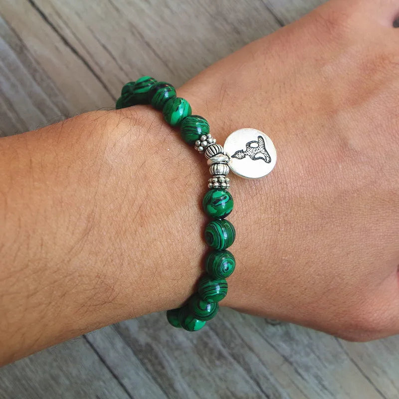 Handmade Jewelry Malachite Beaded Bracelet