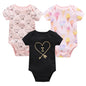 Kavkas Baby Girls Bodysuits 6/3 pcs/lot Summer Cotton Baby Clothes Short Sleeve Newborn body bebe 0-3 months Infant Clothing