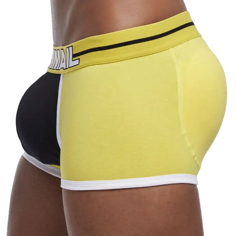 JOCKMAIL Brand sexy men underwear bulge enhancing men Boxer include Penis pad and hips buttocks double Removable push up cup