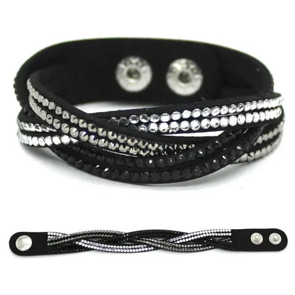 TYO New Fashion Charm Ladies Color Woven Leather Bracelet Charm Bracelet Hot Wholesale Wholesale 14 Colors To Choose From!